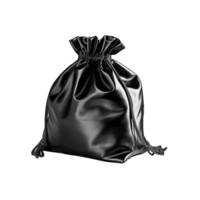 Black bag isolated on transparent background, created with png