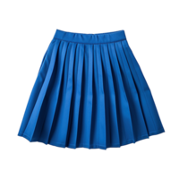 azul colegio uniforme falda aislado en transparente fondo, creado con generativo ai png