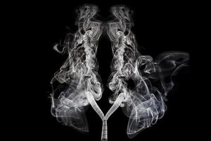 Lungs made of smoke, created with generative AI photo