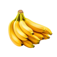 Bündel von Bananen isoliert auf transparent Hintergrund, erstellt mit generativ ai png