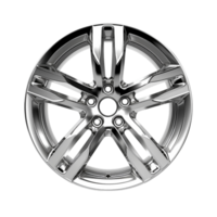 Modern shiny car rim isolated on transparent background, created with png