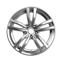 Modern shiny car rim isolated on transparent background, created with png