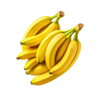 manojo de bananas aislado en transparente fondo, creado con generativo ai png