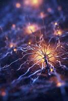 cerebro neuronas, creado con generativo ai foto