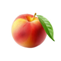 Fresh peach isolated on transparent background, created with generative AI png