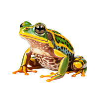 Frosch isoliert auf transparent Hintergrund, erstellt mit generativ ai png