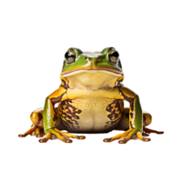 Frosch isoliert auf transparent Hintergrund, erstellt mit generativ ai png