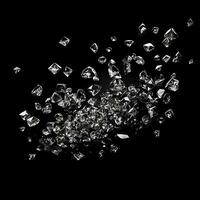 Falling diamonds on black background, created with generative AI photo