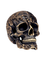 Victorian style skull isolated on transparent background, created with generative AI png