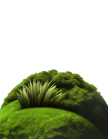 Green grass hill isolated on transparent background, created with generative AI png