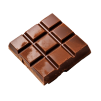 Piece of chocolate isolated on transparent background, created with generative AI png