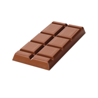 Piece of chocolate isolated on transparent background, created with generative AI png