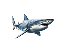 Shark isolated on transparent background, created with generative AI png