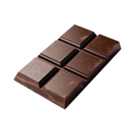 Piece of chocolate isolated on transparent background, created with generative AI png