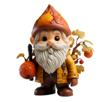 Garden gnome isolated on the transparent background, created with generative AI png