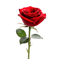 Beautiful red rose isolated on transparent background, created with generative AI png