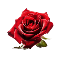 Beautiful red rose isolated on transparent background, created with generative AI png