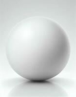 White ball on white background created with generative AI photo