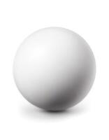 White ball isolated on white background, created with generative AI photo