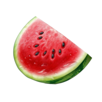 Watermelon slice isolated on transparent background, created with generative AI png