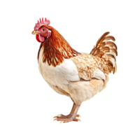 pollo aislado en transparente fondo, creado con generativo ai png