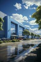 Large distribution warehouse, created with generative AI photo