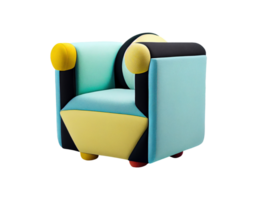 modern fauteuil ontwerp geïsoleerd Aan transparant achtergrond, gemaakt met generatief ai png