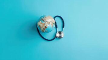 Background of World Health day banner design, photo