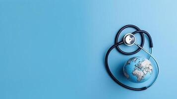 Background of World Health day banner design, photo
