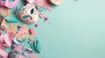 Carnival Banner concept design with pastel background, photo