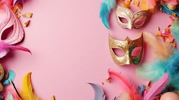 Carnival Banner on pastel background, photo