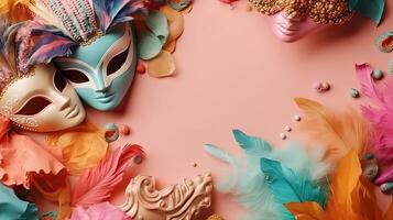 Carnival Banner concept design with pastel background, photo