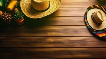 Top View concept design of Cinco De Mayo banner background, photo