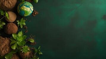 Perfect Concept Design background for Earth Day sale banner, AI Generative photo