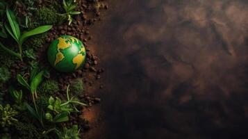 Earth Day Sale Banner background concept design with perfect ornament and view, photo