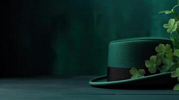 Top View concept design of St Patrick's banner background, photo