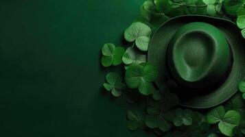 St Patrick's Sale Banner background concept design with perfect ornament and view, AI Generative photo