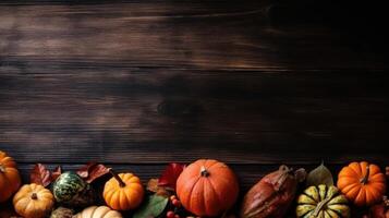Top View background design of Thanksgiving day banner, photo
