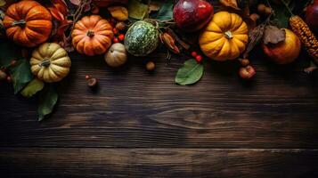 Background of Thanksgiving day banner design, AI Generative photo
