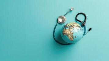 Background banner design for World Health Day, photo