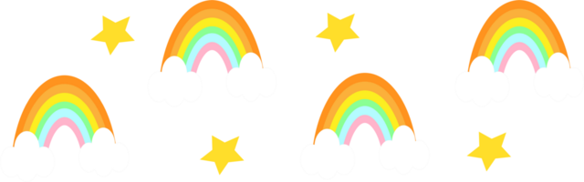 Regenbogen Wetter Symbol Muster Design Elemente Illustration png