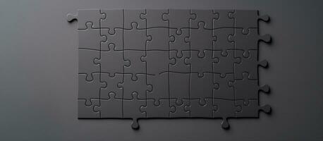 Photo of a single puzzle piece on a table, with plenty of empty space for creative ideas with copy space