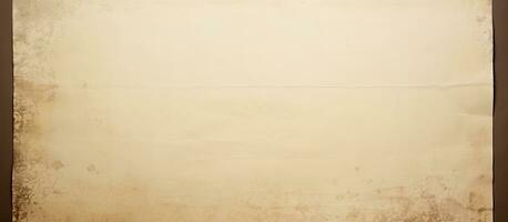 Photo of a blank parchment paper with a rustic brown border, perfect for adding your own text or images with copy space