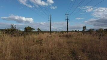 eléctrico poder líneas ese son usado en Brasil extensión a través de el paisaje video