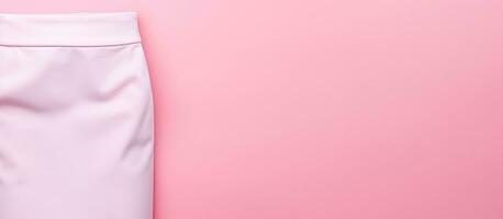 Photo of a white skirt against a vibrant pink background with plenty of space for text or other design elements with copy space