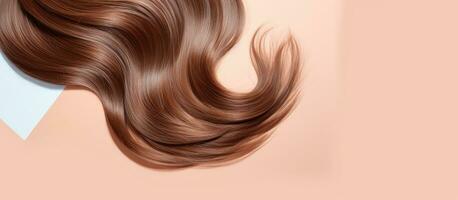 Photo of a close up of long brown hair with plenty of copy space for text or design with copy space