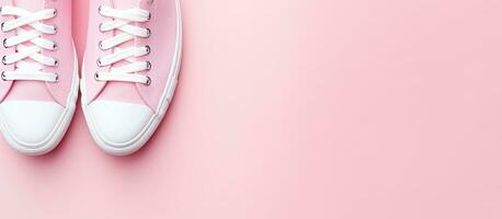 Photo of a toothbrush and cotton floss on a colorful background with copy space