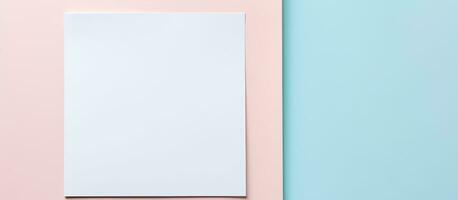 Photo of a white and pink fabric on a blue background with ample space for text or other design elements with copy space