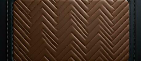 Photo of a brown case on a black surface with blank space for text or design with copy space