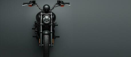 foto de un motocicleta en un minimalista ajuste con Copiar espacio